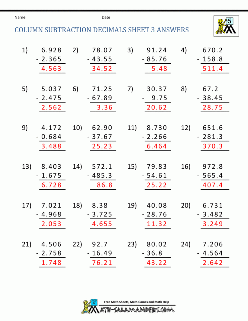  Math Homework 5th Grade Free 5th Grade Math Worksheets 2019 02 19