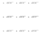 Multiplication And Division Of Decimals Worksheets Grade 6