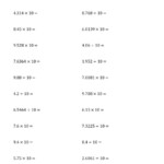 Multiplication And Division Of Decimals Worksheets Pdf Times Tables