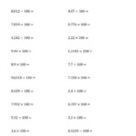 Multiplying And Dividing Decimals By 100 B