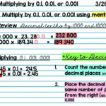 Multiplying By 0 1 0 01 0 001 Grade 6 YouTube