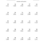 Multiplying Two Digit Whole By Two Digit Tenths A