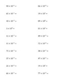 Multiplying Whole Numbers By All Powers Of Ten Exponent Form A