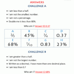 Ordering Fractions Decimals And Percentages Worksheets With Answers