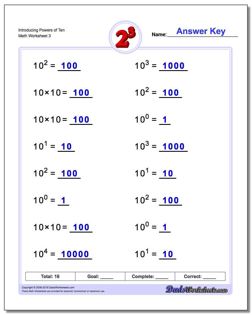 Powers Of Ten And Scientific Notation