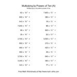 Powers Of Ten Worksheet Whole Numbers Multiplied By All Positive