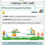 Prime And Composite Numbers 4th Grade Math Worksheets