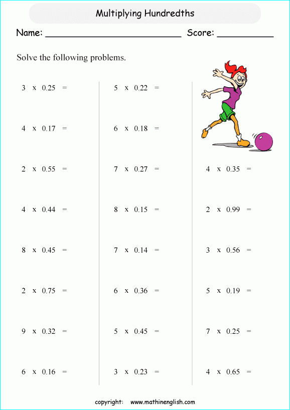 Printable Primary Math Worksheet For Math Grades 1 To 6 Based On The 