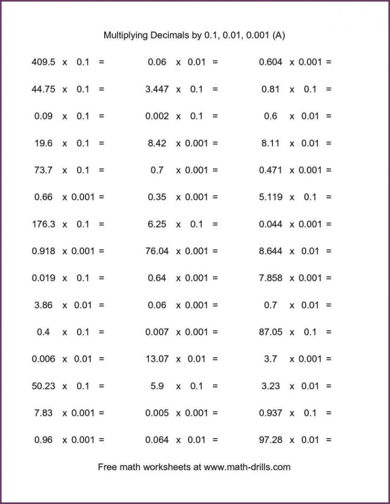 Showme Multiply And Divide Decimals By 10 100 1000 Powers Positive 