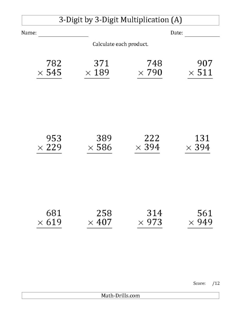 Teach Child How To Read Printable Multiplication Worksheet Beginners