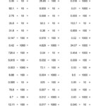 The Decimal Divided By 10 100 Or 1000 horizontal 45 Per Page A