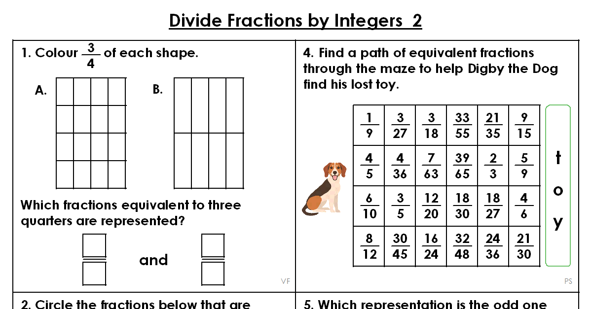 Year 6 Divide Fractions By Integers 2 Lesson Classroom Secrets 