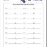 25 Rounding Decimals Worksheet 5th Grade Notutahituq Worksheet