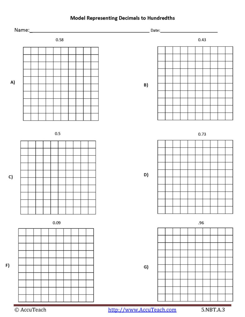 5 NBT A 3 Model Representing Decimals Activity 12 AccuTeach