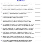 6th Grade Math Word Problems Worksheets 2 Word Problem Worksheets