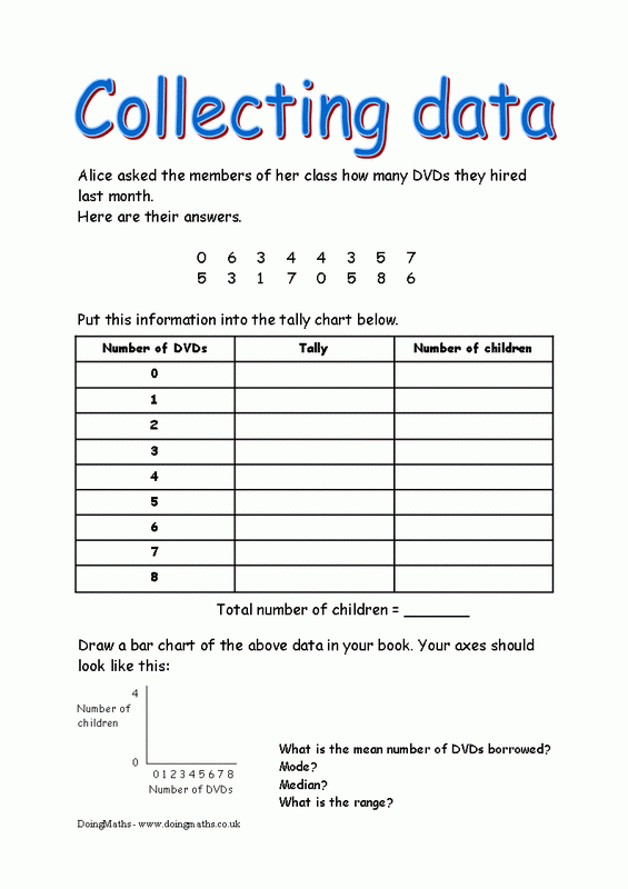 Collecting Data DoingMaths Free Maths Worksheets