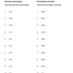 Comparing Decimals And Percentages