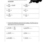 Converting Between Fractions And Decimals Worksheet