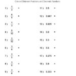 Converting Between Fractions Decimals Worksheets Teacher Generated