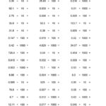 Decimal Divided By 10 100 Or 1000 horizontal 45 Per Page A