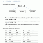 Decimal Division Worksheets