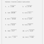 Decimal Division Worksheets 6th Grade Division Worksheets Decimal