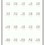 Decimal Multiplication Worksheets 6th Grade 1000 Ideas About