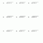 Division Of Decimal Numbers Worksheets