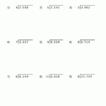 Division Of Decimal Numbers Worksheets