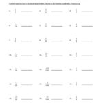 Fifth Grade Convert Fractions To Decimals Worksheet 06 One Page