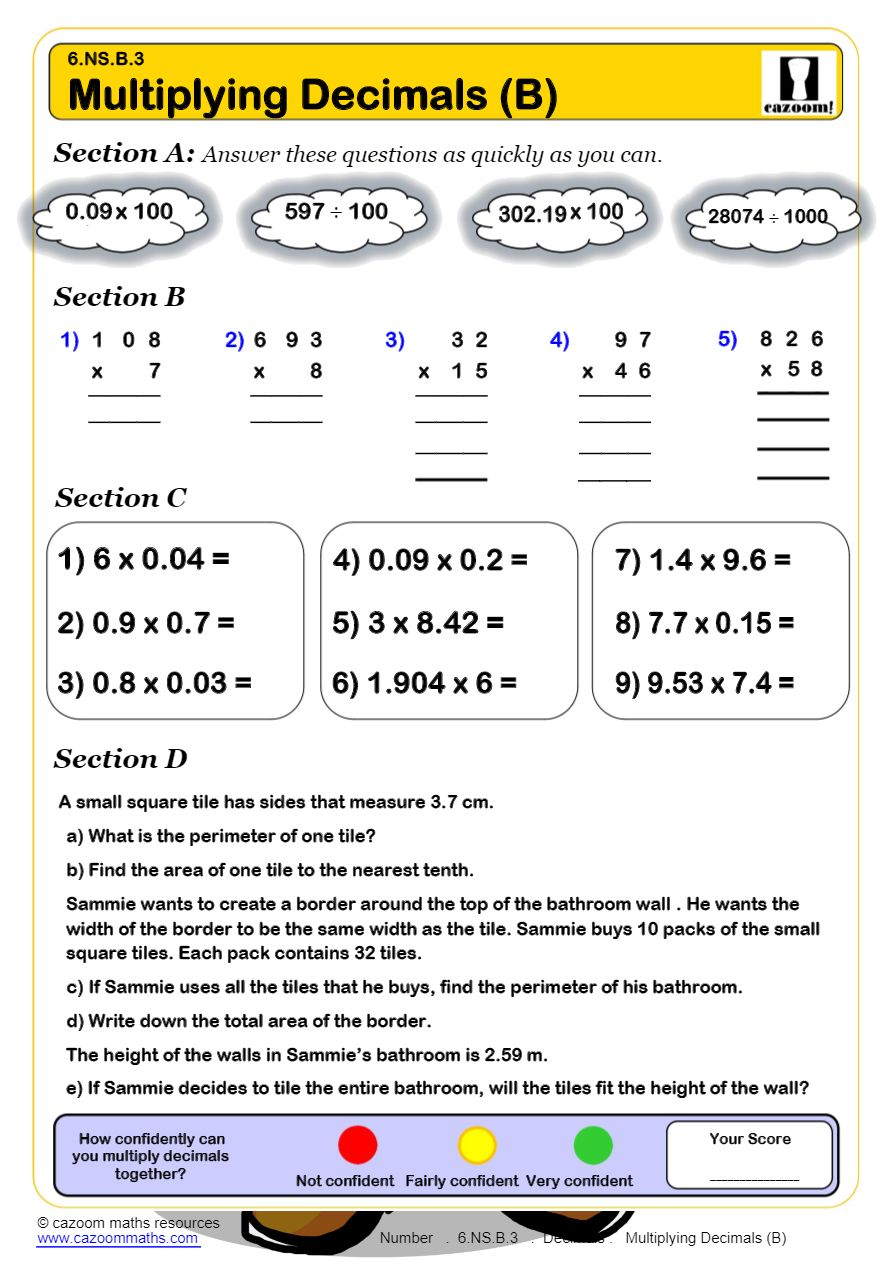 KS2 Decimals Worksheets PDF Decimals Worksheets GCSE