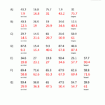 Math Worksheets 4th Grade Ordering Decimals To 2dp