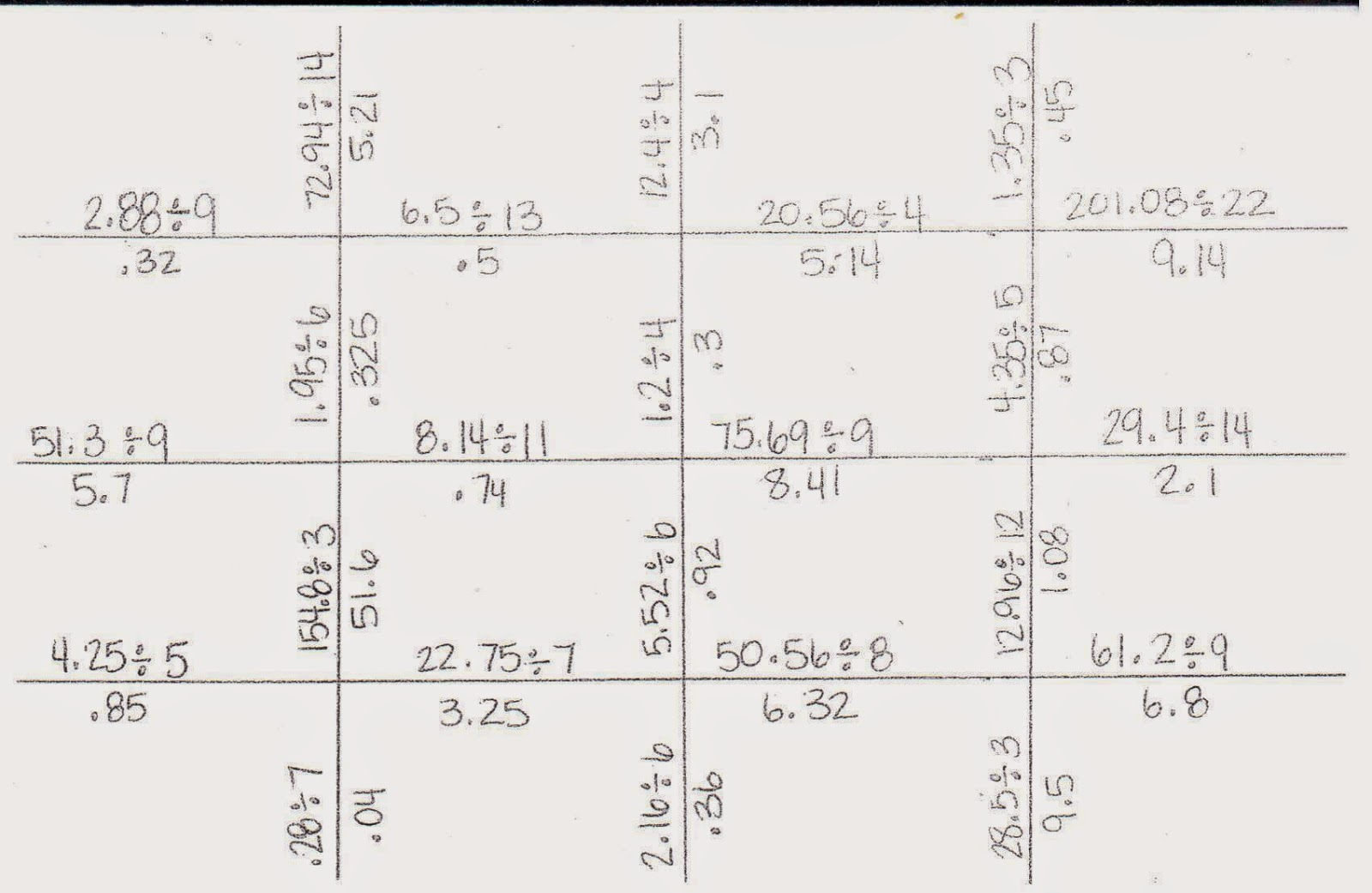 Mrs White s 6th Grade Math Blog DIVIDING DECIMALS BY WHOLE NUMBERS PUZZLE