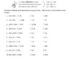 Multiplying A Decimal By Powers Of Ten Multiple Choice Worksheet