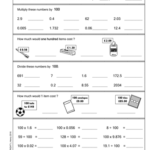 Multiplying And Dividing Decimals By 100 Math Resources Teaching