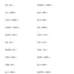 Multiplying And Dividing Decimals By Positive Powers Of Ten Standard