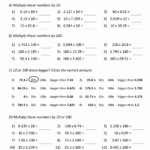 Multiplying Decimals By 10 100