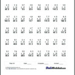 Multiplying Decimals Practice Worksheet Multiplying Decimals Db excel