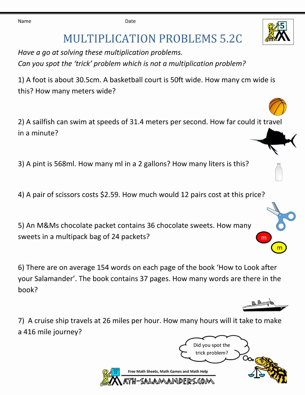 Multiplying Decimals Word Problems Worksheets 5Th Grade Db excel