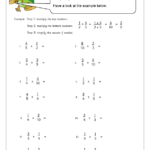 Multiplying Fractions Fraction And Decimal Worksheets For Year 6 age