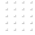 Multiplying Two Digit Whole By Two Digit Hundredths A Math Worksheet