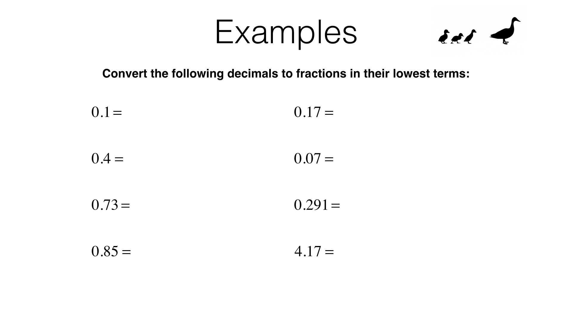 N10a Converting Terminating Decimals Into Fractions And Vice Versa 