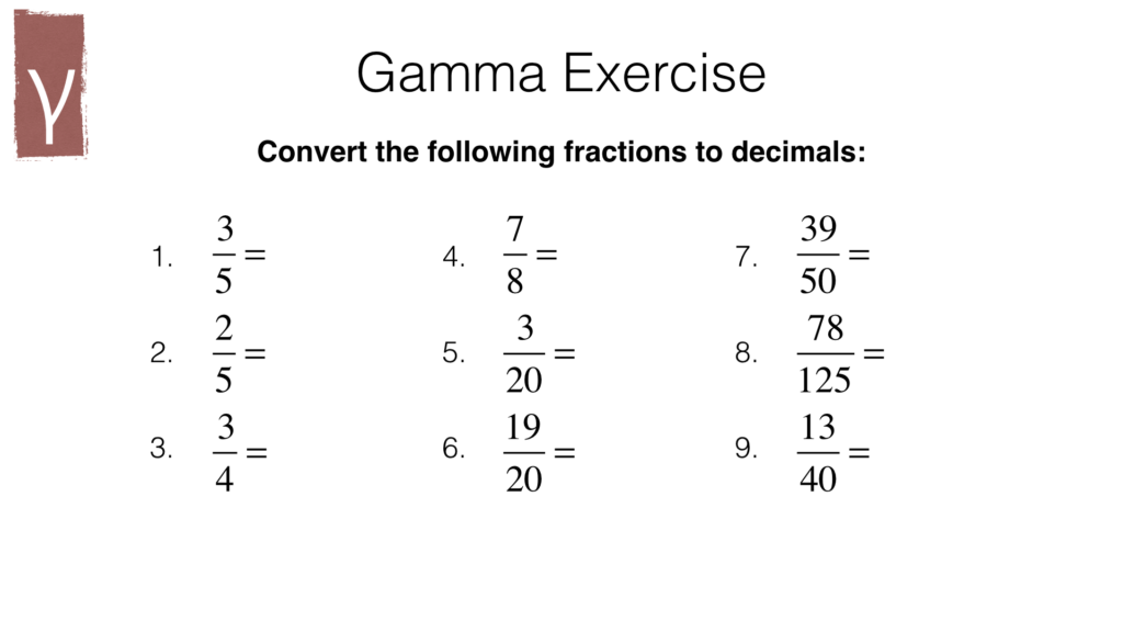 N10a Converting Terminating Decimals Into Fractions And Vice Versa 