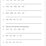 Ordering Decimals Worksheets