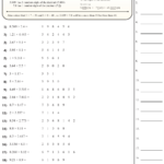 Placing Decimals With Multiplication Worksheet With Answer Key Download