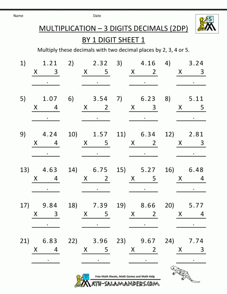 13 Best Dividing Decimals 6th Grade Math Worksheets Images On Best 