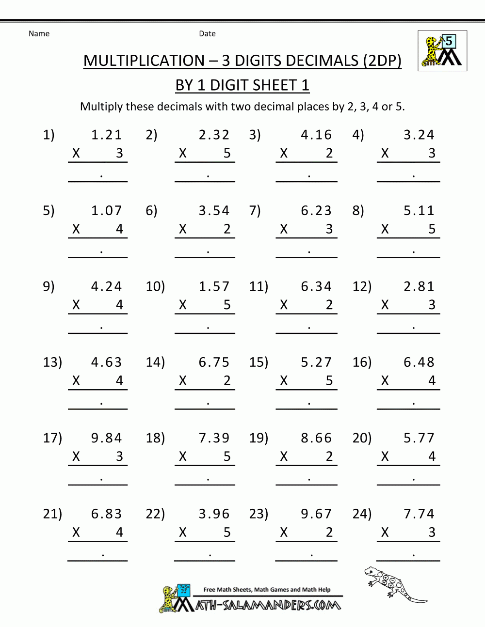 13 Best Dividing Decimals 6th Grade Math Worksheets Images On Best 