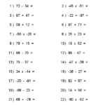 15 Addition Subtraction Integers Worksheets Worksheeto