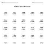 25 Decimal Worksheets Grade 5 Pdf Addition And Subtraction Decimals