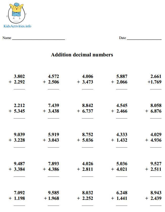 30 5Th Grade Decimal Worksheets Coo Worksheets